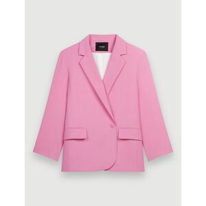 Maje Pink Oversized Blazer One Button Size 36 (FR)